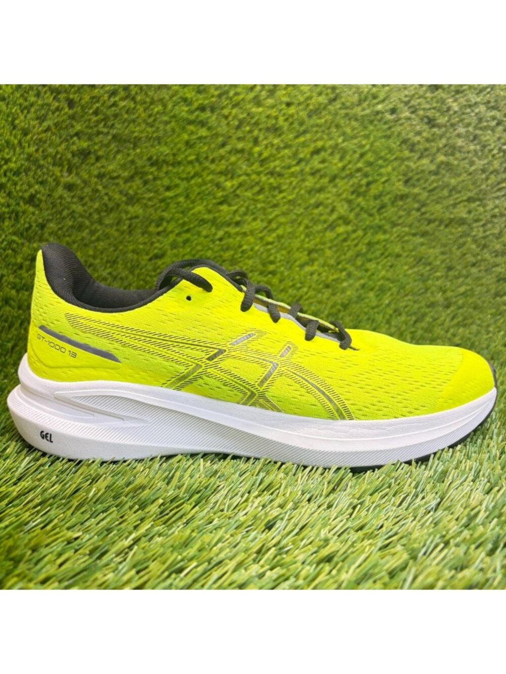 Asics GT-1000 13 Boys Size 7Y Yellow Black White Athletic Running Shoes Sneakers
